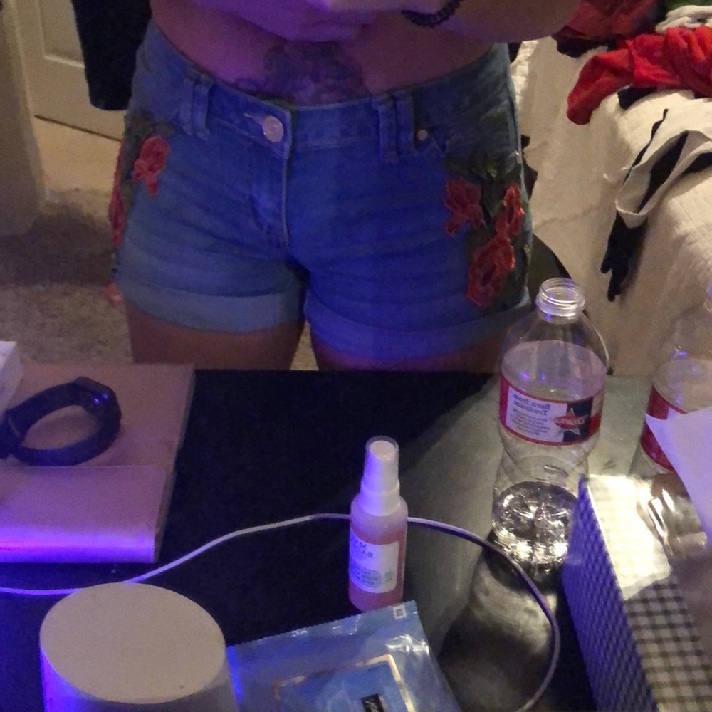 Rose denim shorts stay chic agaci brand
